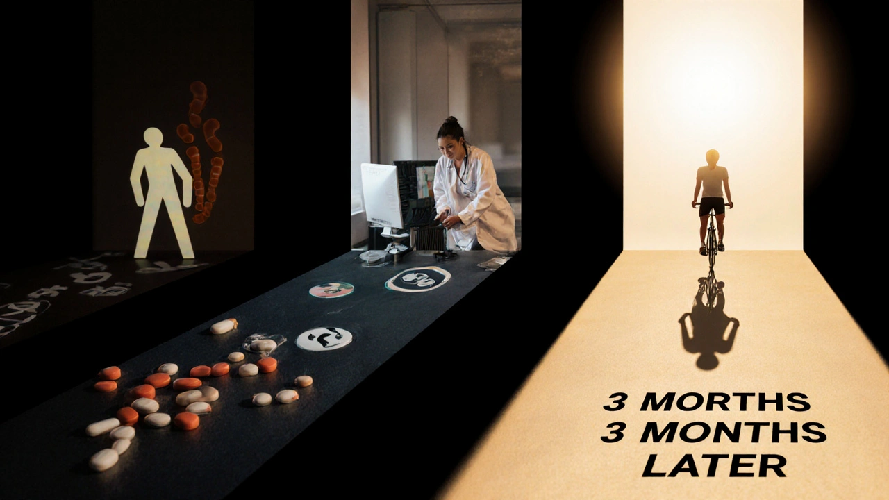 Tři cesty k úlevě od bolesti kyčle: léky, fyzioterapie a přirozená podpora.