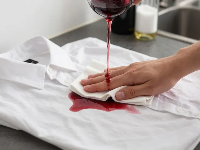 Jak odstranit zaschlou skvrnu od vína z oblečení a textilie