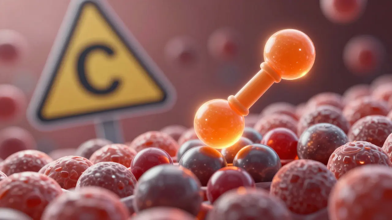 Molekulární zobrazení vstřebávání železa s vitamínem C