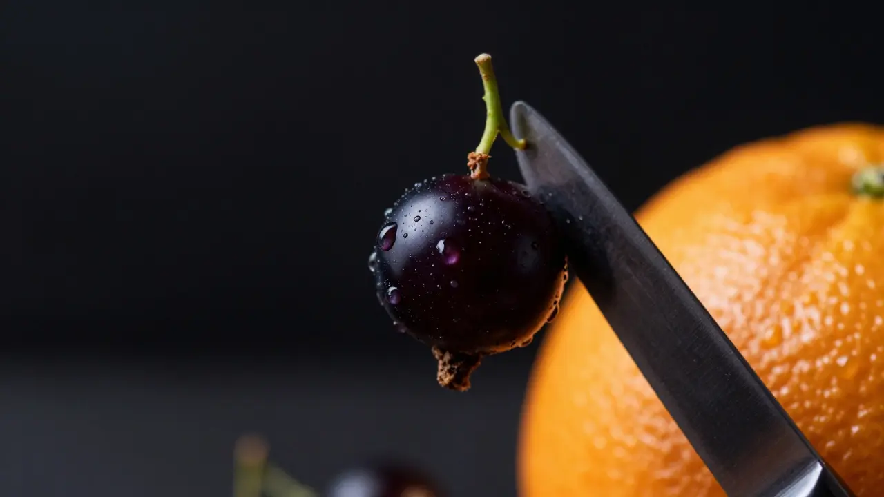 Makro záběr čerstvého ovoce ilustrující správnou skladovatelnost