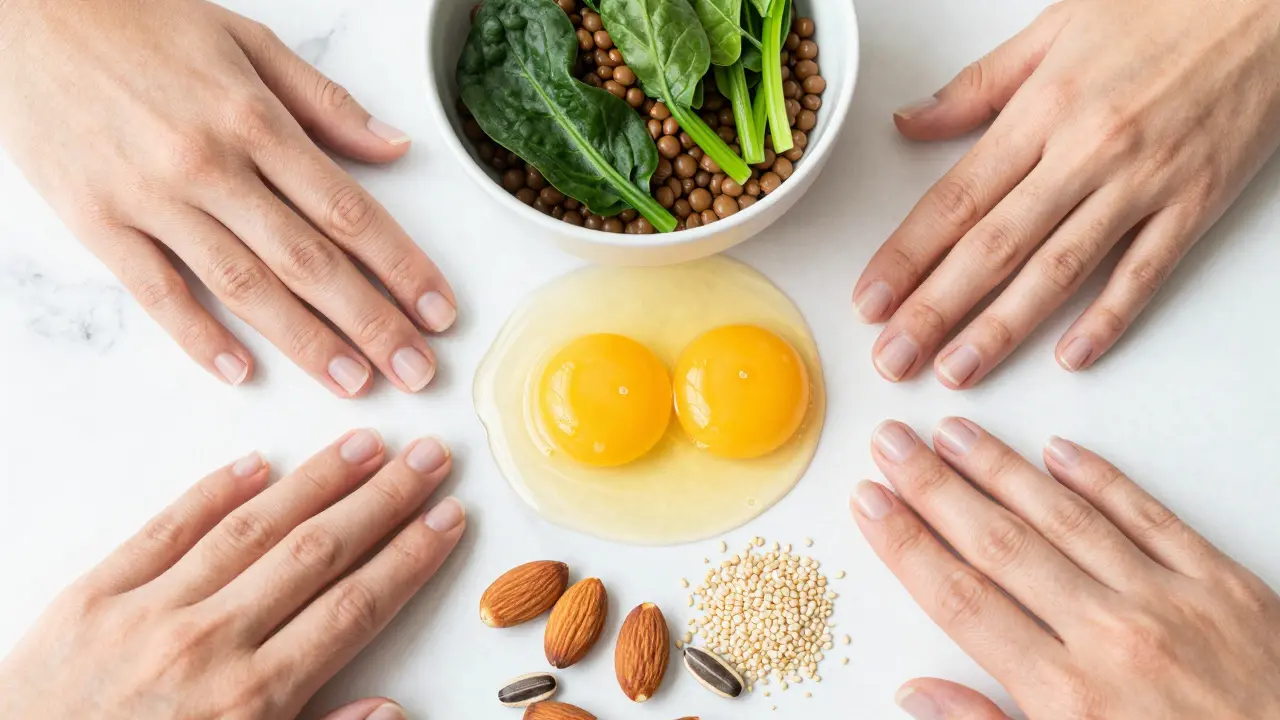 Potraviny bohaté na vitamíny pro pevnost nehtů