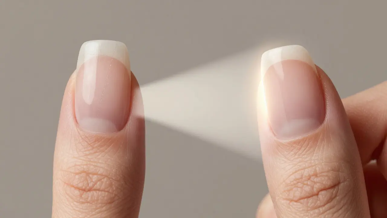 Srovnání plochého a obloukového tvaru nehtu pro pevnost