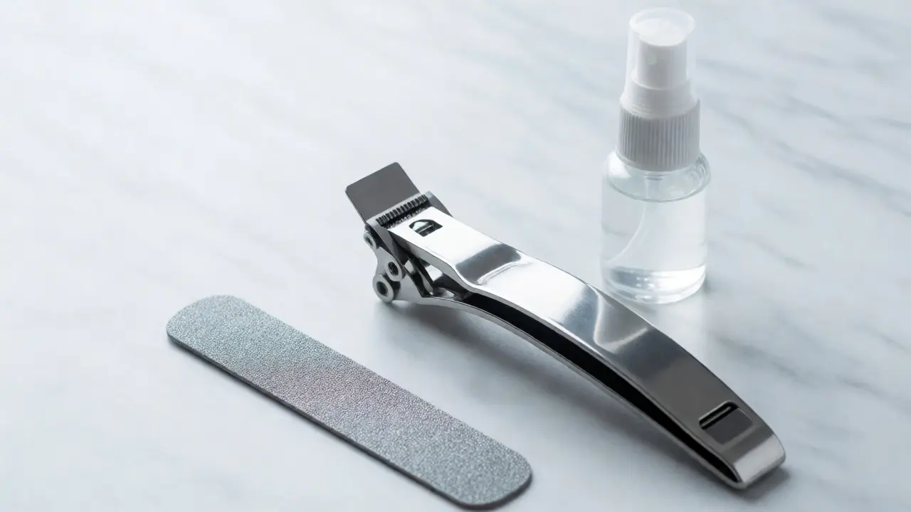 Profesionální pedikérské kleště s rovnými břitvy a pilník